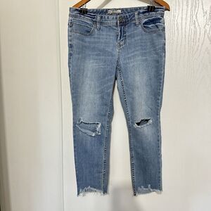 Free People Jeans Womens 29 Light Wash Denim Low Rise Crop